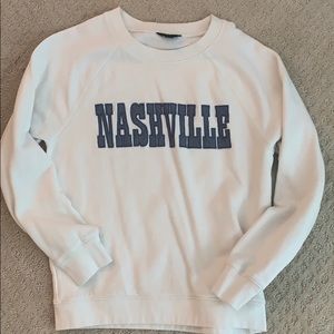 JCrew “Nashville” White/Cream Sweatshirt